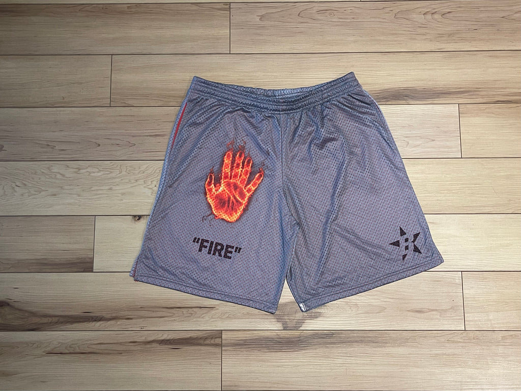 Grey Fire Shorts